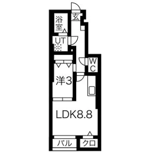 SEIN(セイン)北稲葉【105号室】の間取り