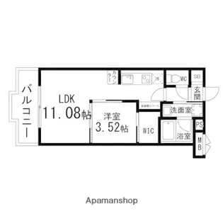 カーサヴェルデ高森【207号室】の間取り