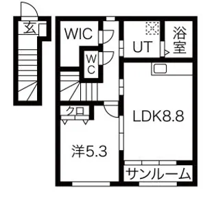 レジデンス吉岡2【2階】の間取り