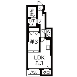 ラ・ベル・シャンブル【1階】の間取り