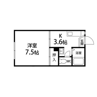 オークヒルズ【102号室】の間取り