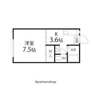 オークヒルズ【203号室】の間取り