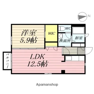 アスールコートⅢ【2階】の間取り