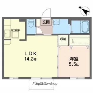 カーサグレース幸【1階】の間取り