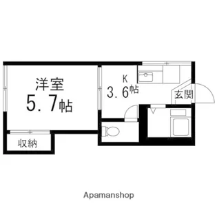 フラワーハイツA【205号室】の間取り