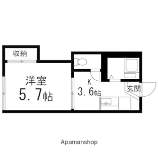 フラワーハイツA【203号室】の間取り