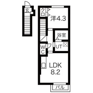 ドリームポート富谷【2階】の間取り