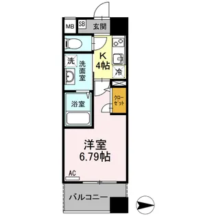 コンフォートレジデンス仙台東口【8階】の間取り