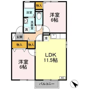 アルス明石台 AH【2階】の間取り