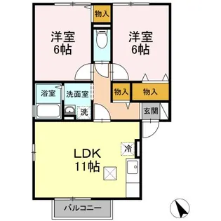 アルス明石台 AH【1階】の間取り