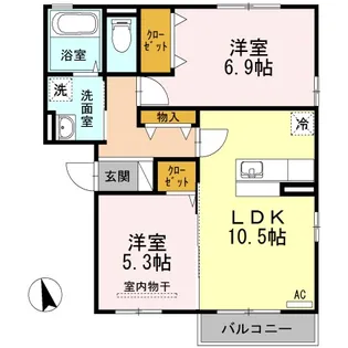 フロレスタ Ⅰ【3階】の間取り