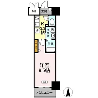 ロージェ泉中央【1階】の間取り