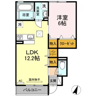 ラ・フェリーチェ・ヴィータ利府【1階】の間取り