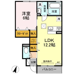 ラ・フェリーチェ・ヴィータ利府【1階】の間取り