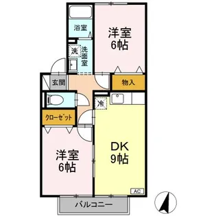 セジュール・ラルシェ A【2階】の間取り