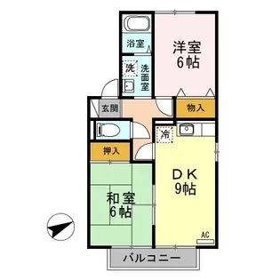 ディアコート加茂 A・B【1階】の間取り