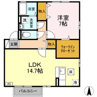PYXIS D【1階】の間取り
