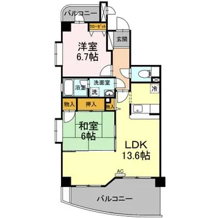 グランウィング【5階】の間取り