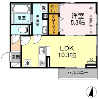 ラウム上杉【2階】の間取り