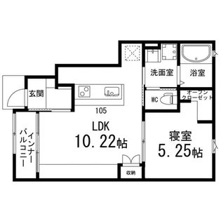 コネクト【105号室】の間取り