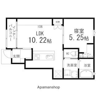 コネクト【106号室】の間取り