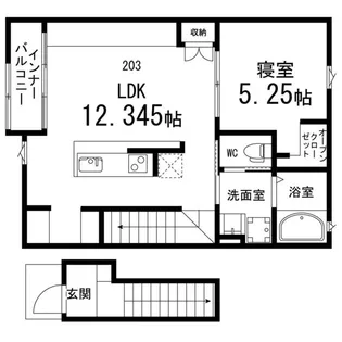 コネクト【203号室】の間取り