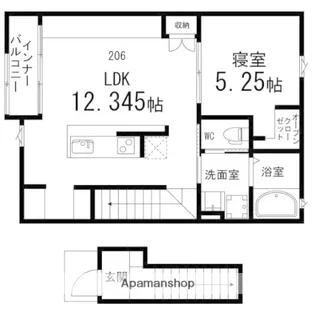 コネクト【206号室】の間取り