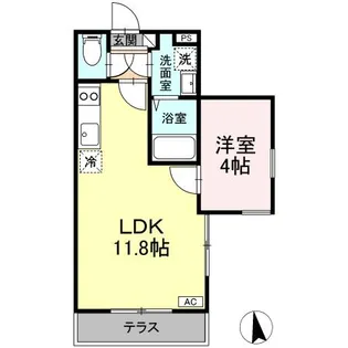 メゾン・ド・リアン【1階】の間取り
