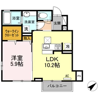 ルミウス A棟【1階】の間取り