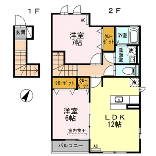 パセオプラシード成田 C【2階】の間取り