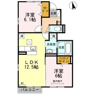 ボヌール【1階】の間取り