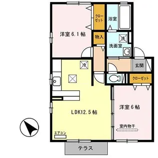 ツインコンフォート A【1階】の間取り