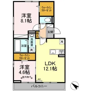 メゾン ド プリュヌ【3階】の間取り
