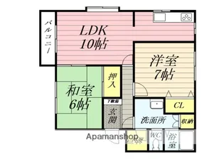 シャトウKTⅡ【2階】の間取り