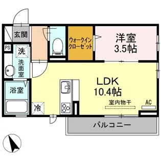 TRACE NAGAMACHI Ⅱ【2階】の間取り