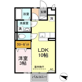 パティオテラス八乙女中央【2階】の間取り