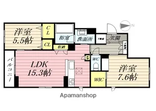 アミコート泉中央【1階】の間取り