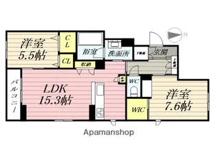 アミコート泉中央【3階】の間取り