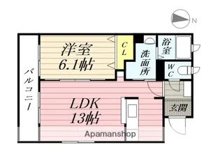 ビエナ弓の町【2階】の間取り