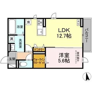 DーROOM新小路【2階】の間取り
