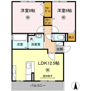 イズ・ミル中央【2階】の間取り