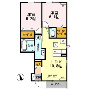 プランドール A【1階】の間取り