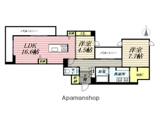GRAND GRACE八乙女【3階】の間取り