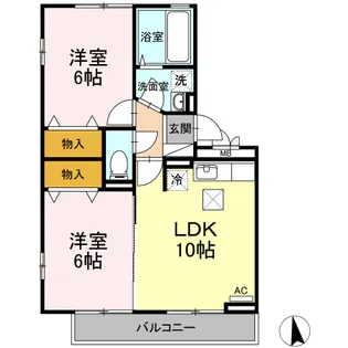 セントレ富沢【1階】の間取り