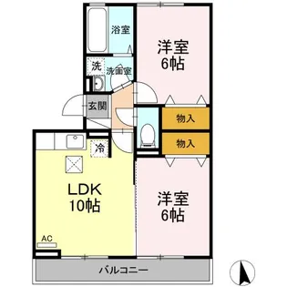 セントレ富沢【1階】の間取り