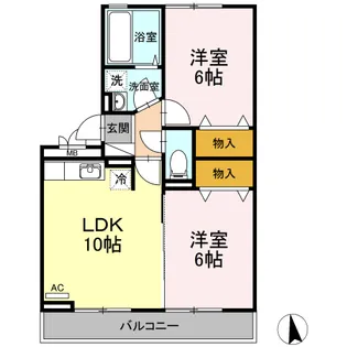 セントレ富沢【3階】の間取り