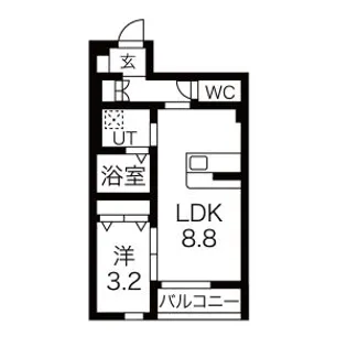 シャルマンヴィラ吉岡【1階】の間取り