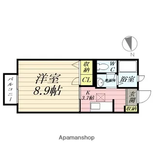 パルシオ ウエスト【1階】の間取り