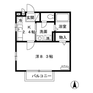 プラシード旭ケ丘【2階】の間取り