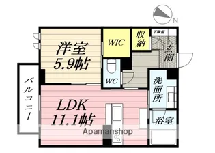 アンソレイユ五輪【3階】の間取り